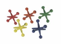 Zeckos - Set of 5 Colorful Cast Iron Decorative Toy Jack Distressed Finish Sculptures Perspective: Main