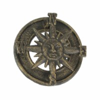 Bronze Cast Iron Decorative Sun Nautical Compass Rose Door Knocker Rustic Home Decor
