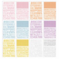 Simple Stories Color Vibe Alpha Sticker Book 12/Sheets-Spring, 1758/Pkg