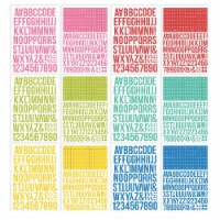 Simple Stories Color Vibe Alpha Sticker Book 12/Sheets-Summer, 1758/Pkg