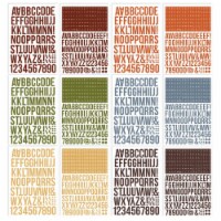Simple Stories Color Vibe Alpha Sticker Book 12/Sheets-Fall, 1758/Pkg