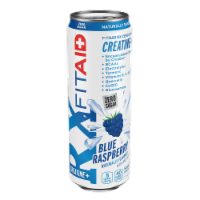 FITAID RX Zero Sugar Creatine + Blue Raspberry Energy Drink Can Perspective: Main