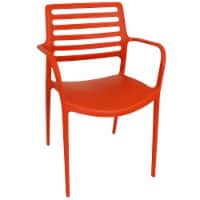 Sunnydaze Astana Plastic Stacking Armchair - Orange