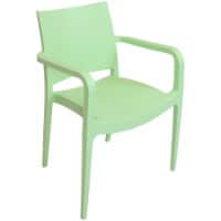 Sunnydaze Landon Plastic Dining Armchair - Light Green