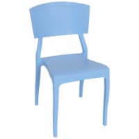 Sunnydaze Elmott Plastic Patio Dining Chair - Light Blue