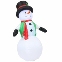 Sunnydaze Holly Jolly Snowman Christmas Inflatable Yard Decoration - 7 ft
