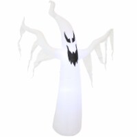 Sunnydaze Diabolical Ghost Halloween LED Inflatable Yard Decoration - 7 ft