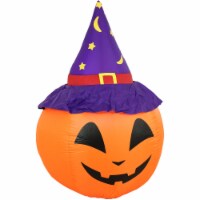 4' Halloween Inflatable Jack-O-Lantern Pumpkin LED Blow Up Outdoor Yard Decor