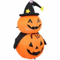 Sunnydaze Large Inflatable Halloween Decoration - 4-Foot Jack-O'-Lantern Duo
