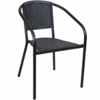 Sunnydaze Aderes Outdoor Arm Chair - Black