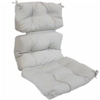Sunnydaze Indoor/Outdoor Olefin Tufted High-Back Chair Cushion - Gray
