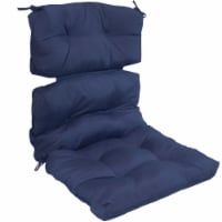 Sunnydaze Indoor/Outdoor Olefin Tufted High-Back Chair Cushion - Blue