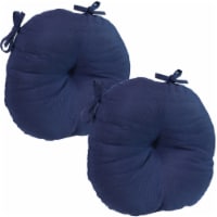Sunnydaze Outdoor Round Bistro Seat Cushions - Blue - Set of 2