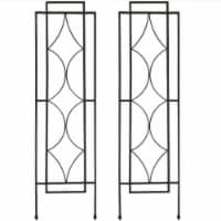 Sunnydaze Steel Chic Diamonds Garden Plant Support Trellis - Set of 2 - 48 in