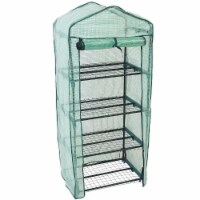 Mini Greenhouse 4 Shelves Outdoor Portable Garden Plant Green Growing Rack