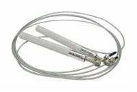 July Goods Glowy Sports Adjustable Height Steel Jump Rope in Silver