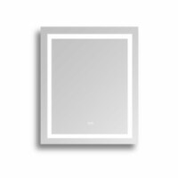 Superior 24 in. W x 30 in. H Frameless Anti-Fog Wall Bathroom LED Vanity Mirror in Silver
