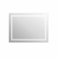 Victoria 24 in. W x 30 in. H Frameless Anti-Fog Wall Bathroom LED Vanity Mirror in Silver