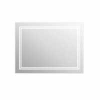 Victoria 48 in. W x 36 in. H Frameless Anti-Fog Wall Bathroom LED Vanity Mirror in Silver