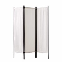 Querencia 4.3 ft. White 3-Panel Folding Room Divider