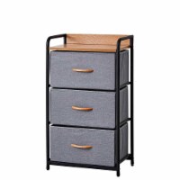 Querencia Gray Finish 3-Drawer Chest of Drawers (18 in W. X 29 in H.)