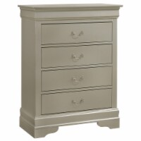 Silver Champagne 4 Drawer Chest Of Drawers 31 In L. X 16 In W. X 41 In H.