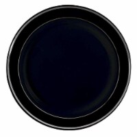 10.25  Black with Silver Edge Rim Plastic Dinner Plates (120 Plates)