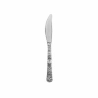 Shiny Metallic Silver Hammered Plastic Knives (1000 Knives)