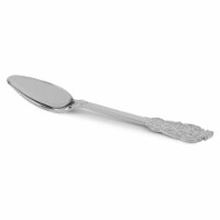 Shiny Baroque Silver Plastic Spoons (600 Spoons)