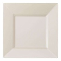 9.5  Ivory Square Plastic Dinner Plates (120 Plates)