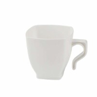 8 oz. White Square Plastic Coffee Mugs (192 Mugs)