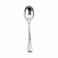Shiny Metallic Silver Mini Plastic Disposable Tasting Spoons (960 Spoons)