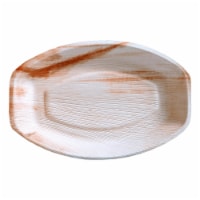 9  x 13  Oval Natural Palm Leaf Eco-Friendly Disposable Trays (100 Trays)