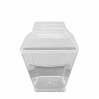 3.5 oz. Clear Square Disposable Plastic Mini Cups with Lids (288 Cups)
