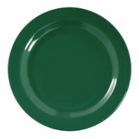 10.25  Solid Green Holiday Round Disposable Plastic Dinner Plates (120 Plates)