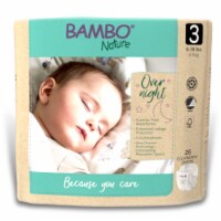Bambo Nature Baby Baby Diaper Size 3 9 to 18 lbs. 1000021009, 26 Ct