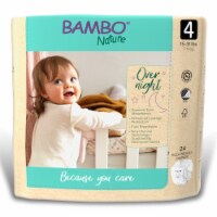 Bambo Nature Baby Baby Diaper Size 4 15 to 31 lbs. 1000021010, 24 Ct
