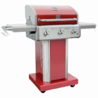 Kenmore PG-4030400LD-RED 3 Burner Outdoor Patio Gas BBQ Propane Grill, Red