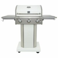 Kenmore PG-4030400LD-PEARL 3 Burner Outdoor Patio Gas BBQ Propane Grill, Pearl