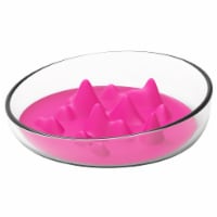 Cirlicue' Mountain Shaped Modern Slow Feeding Pet Bowl - One Size / Pink
