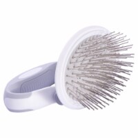 Pet Life Gyrater Travel Swivel Pet Grooming Pin Brush