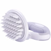 Gyrater' Swivel Travel Silicone Massage Grooming Pet Brush - One Size / White