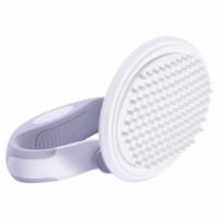 Gyrater' Swivel Travel Silicone Massage Grooming Cat Brush - One Size / White
