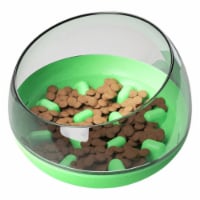 Pet Life 'Tumbowl' Slow Feeding Pet Bowl - One Size / Green