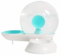 Pet Life Auto-Myst Snail Shaped 2-in-1 Gravity Pet Filtered Water Dispenser and Food Bowl