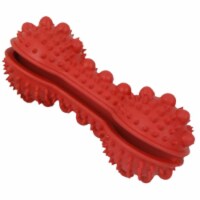 Pet Life Denta-Bone TPR Treat Dispensing and Dental Cleaning Durable Dog Toy