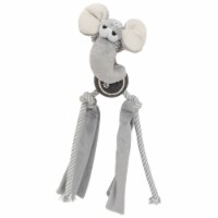 Pet Life Tennis Pawl Rope Squeaker and Crinkle Tennis Dog Toy