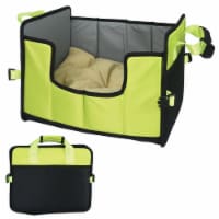 Pet Life 'Travel-Nest' Folding Travel Cat and Dog Bed - Large / Green