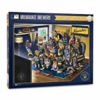 YouTheFan 2502373 18 x 24 in. MLB Milwaukee Brewers Purebred Fans Puzzle, Multi Color - A Rea