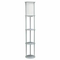 62.5  Round Storage Floor Lamp for Living Room Bedroom Office, Gray